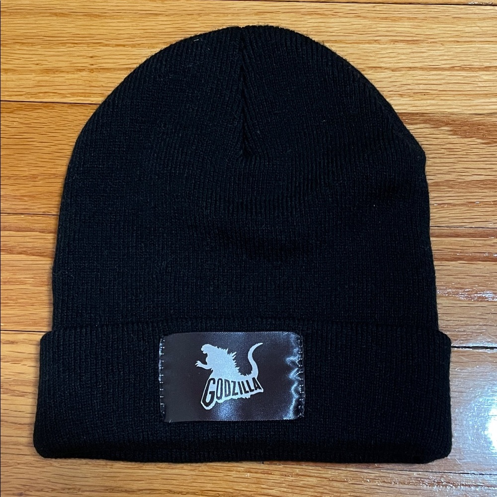 Godzilla Black Beanie Hat Size Small Unisex